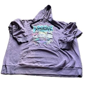 Nickelodeon 2XL Men’s Purple Rugrats Graphic Hoodie Sweatshirt Cartoon Retro EUC